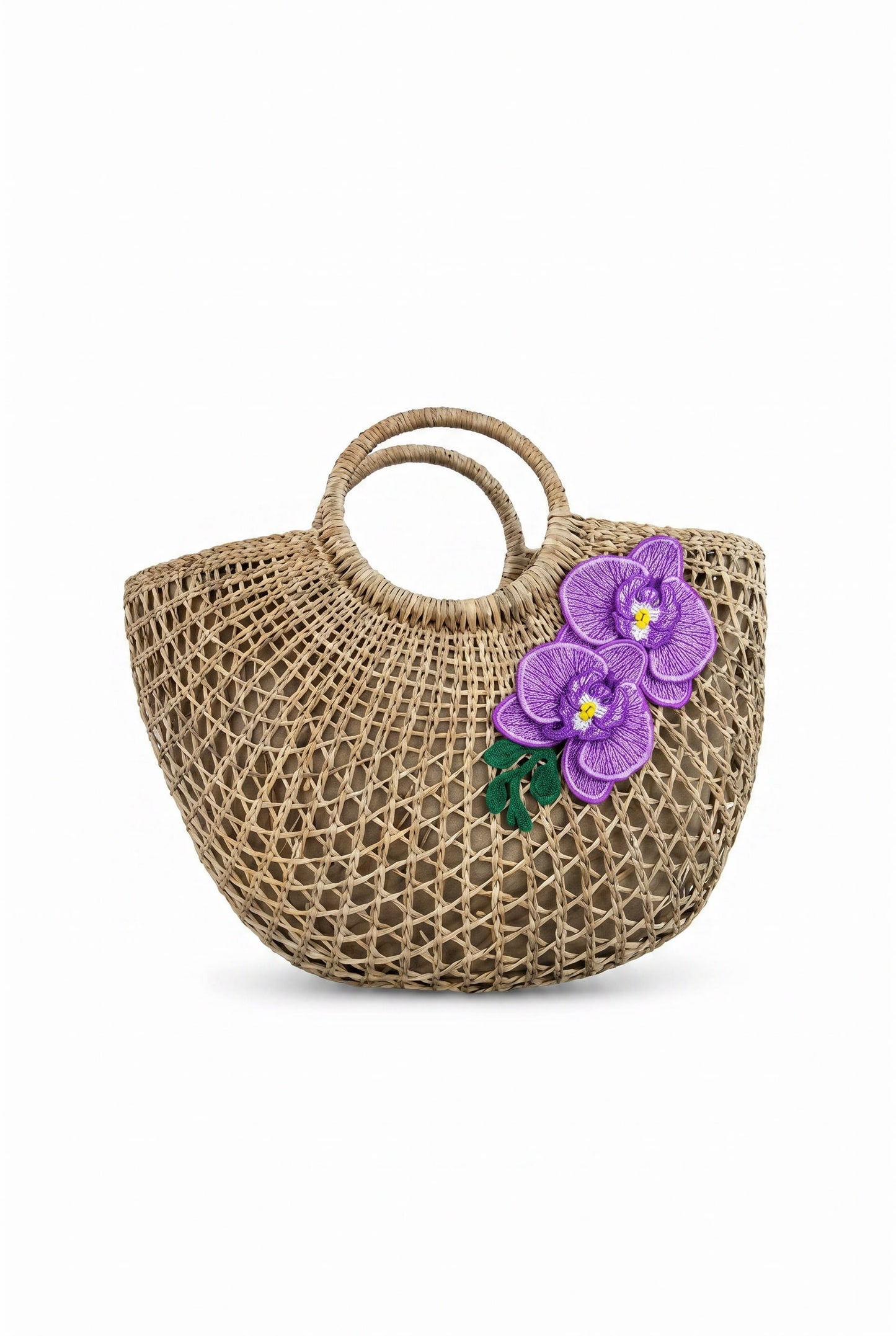 Sac de plage en paille Island Orchid