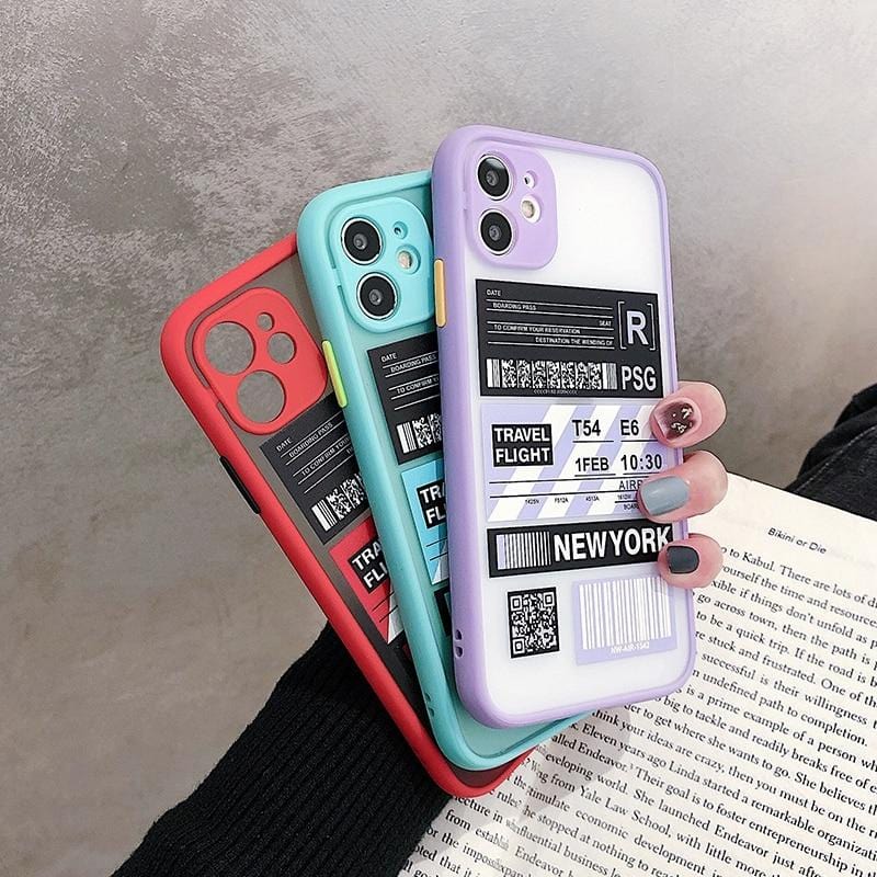 Shockproof Travel Label iPhone Case