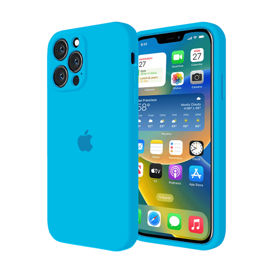iPhone Camera Protection Silicone Case (Surf Blue)