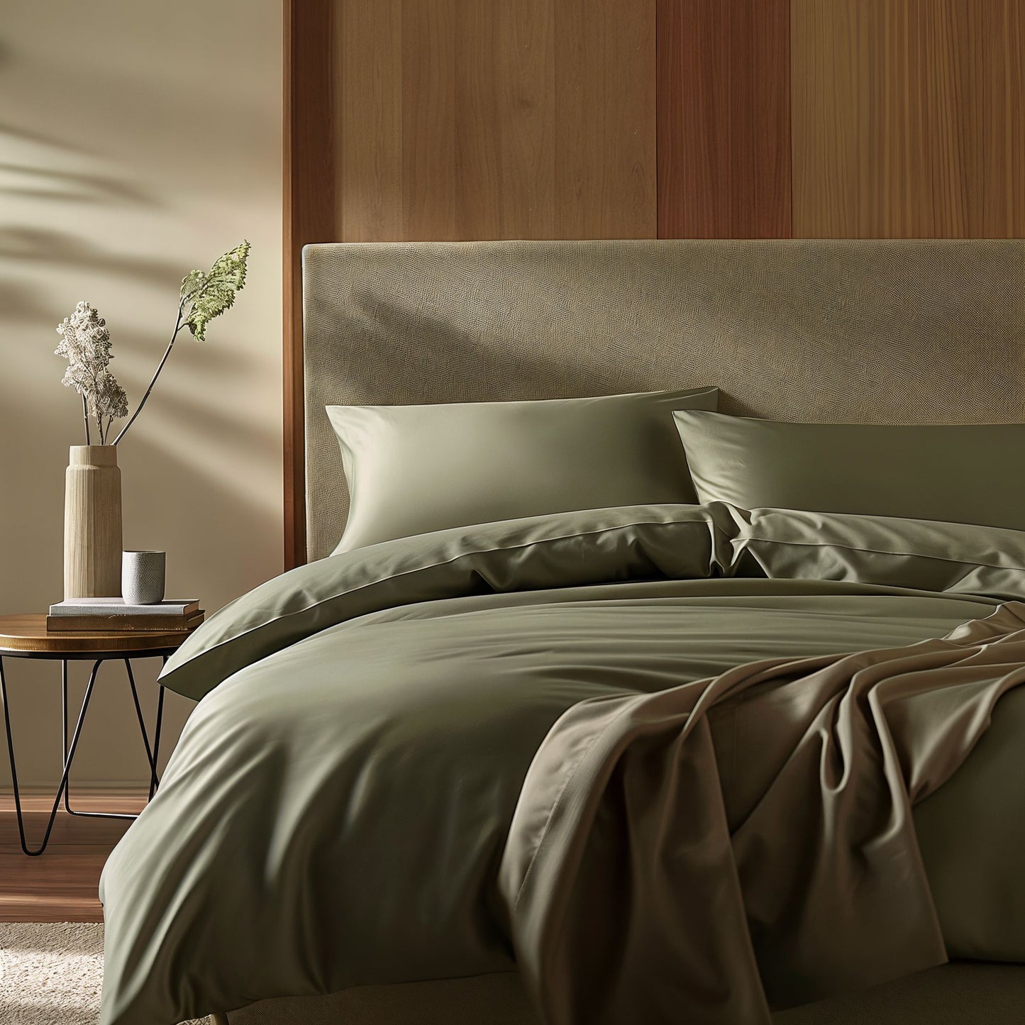 Parure de lit de luxe en satin de coton australien