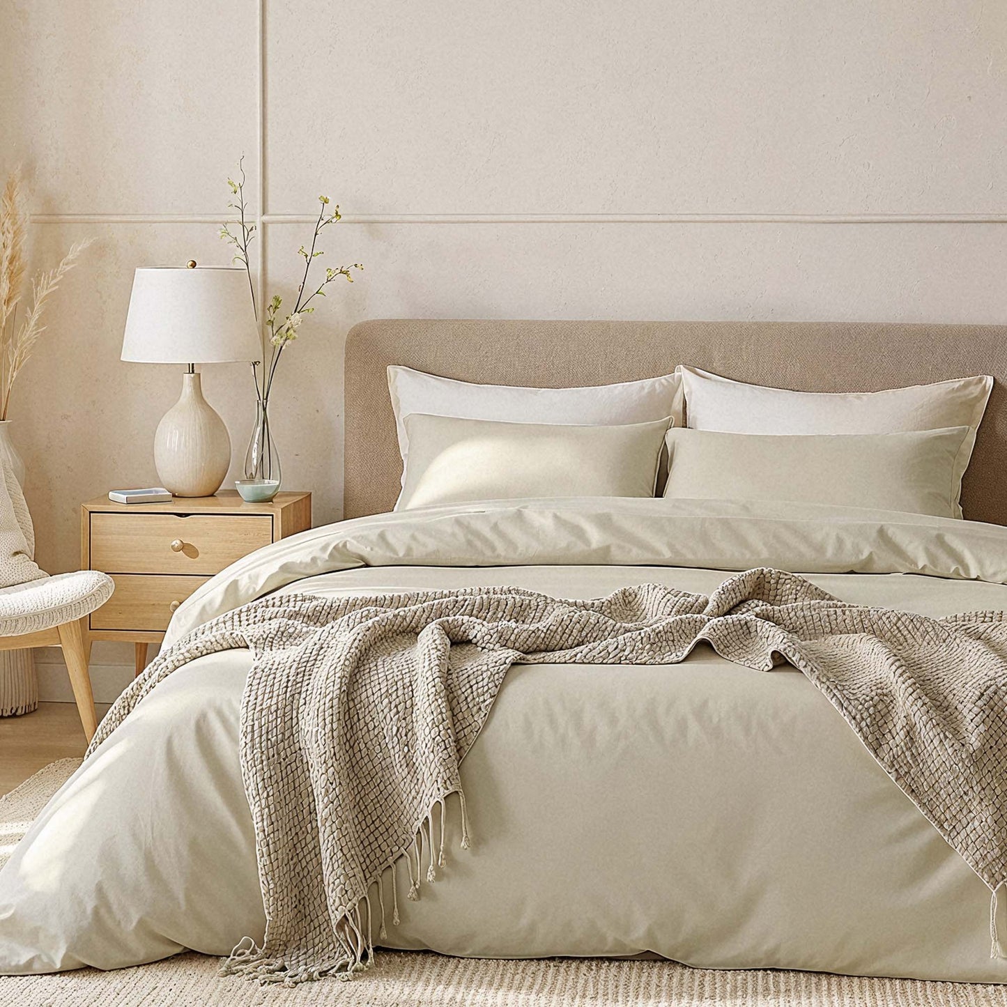 Parure de lit de luxe en satin de coton australien