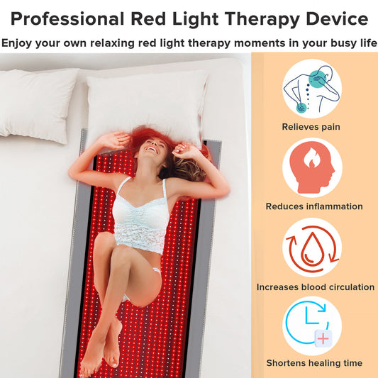 Soins infirmiers par luminothérapie rouge, matelas de photothérapie, matelas à ondes lumineuses rouges pulsées