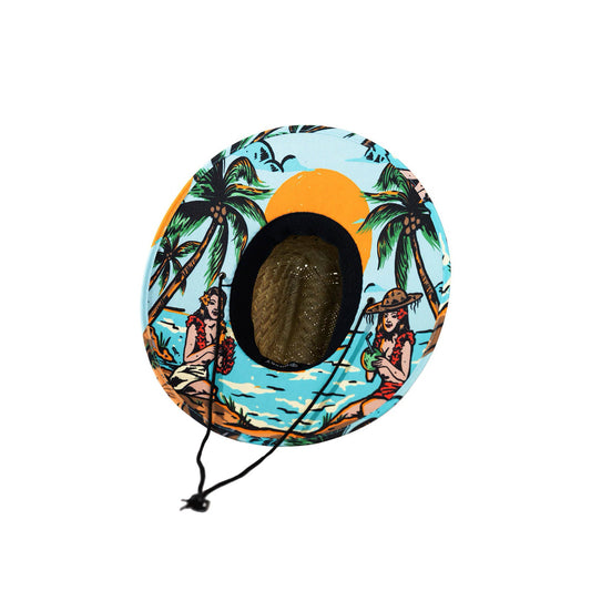 Aloha ! Chapeau de paille de plage Hula hawaïen