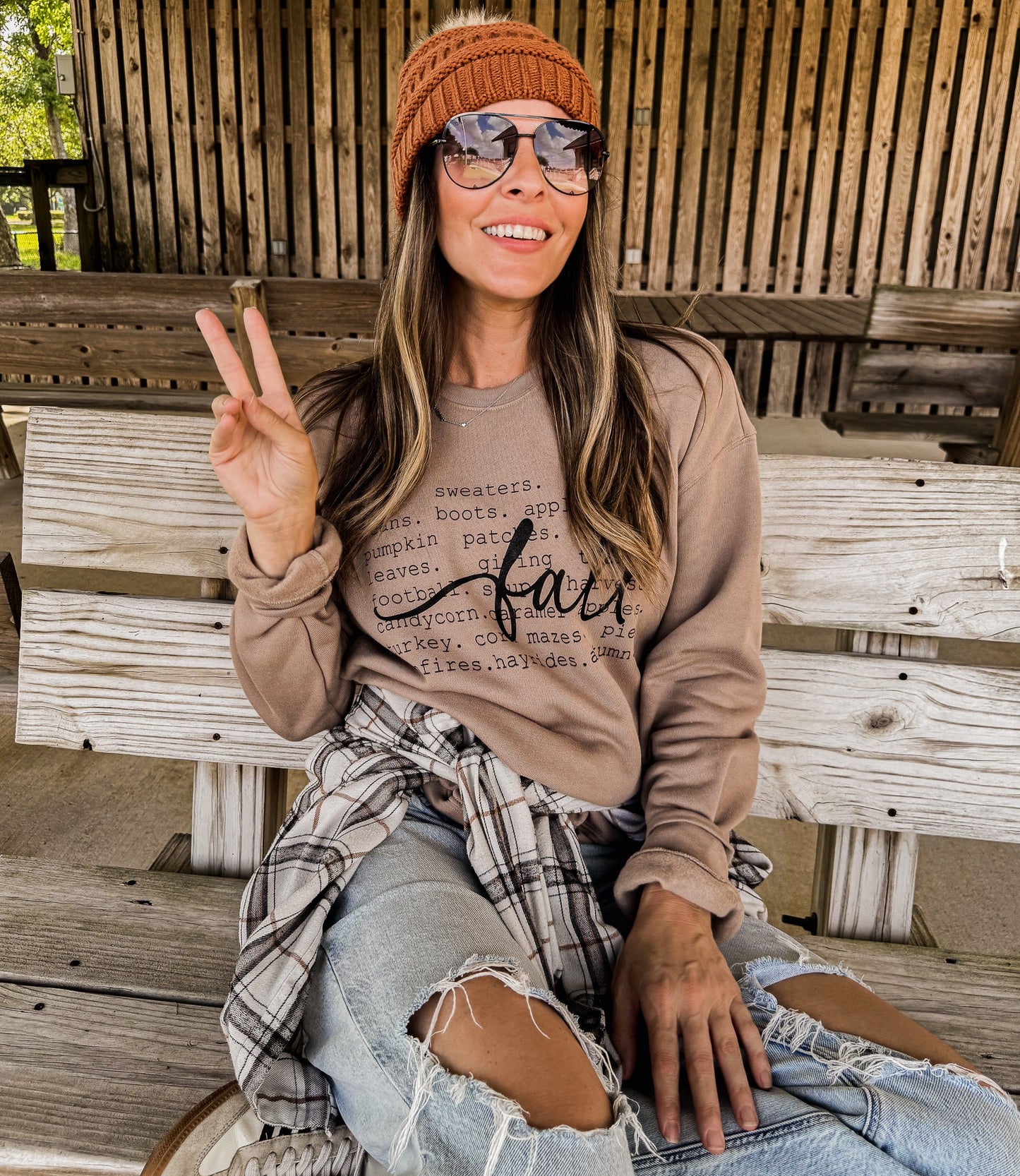 Fall Words SUPER SOFT Sweatshirt *TAN (S-2X) Bella Canvas