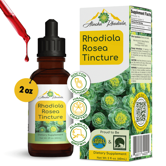 Teinture de Rhodiole – Soutien Naturel au Stress et à l'Énergie (59 ml)
