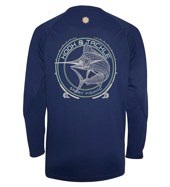 Chemise de pêche Marlin manches longues à protection UV pour homme