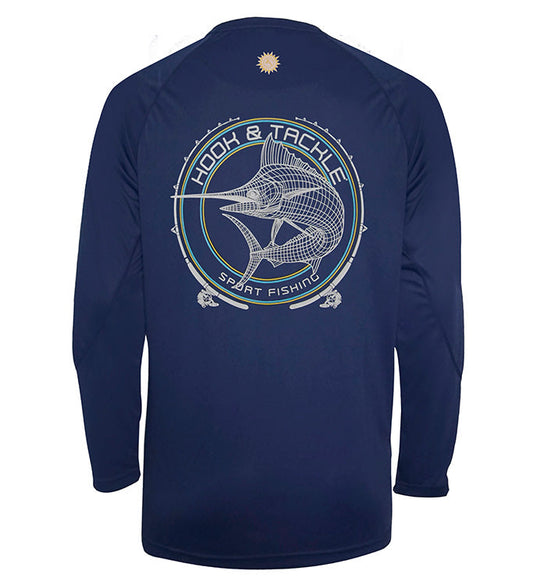 Chemise de pêche Marlin manches longues à protection UV pour homme
