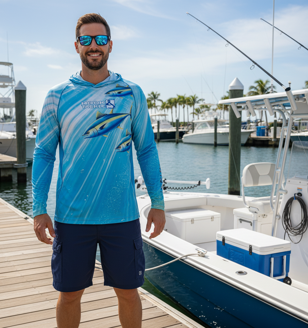 Cagoule de Pêche UV Homme Tuna Abyss avec Guêtre Intégrée