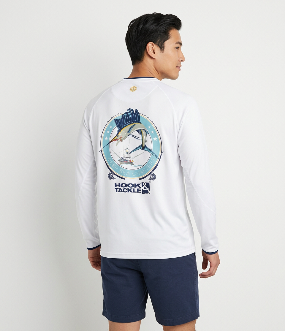 Chemise de pêche manches longues anti-UV pour hommes