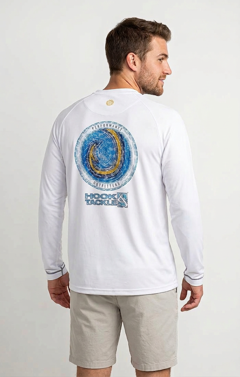Chemise de pêche UV à manches longues Hooked pour hommes