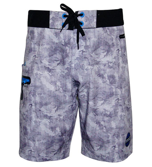 Boardshort de pêche extensible camouflage hex pour hommes
