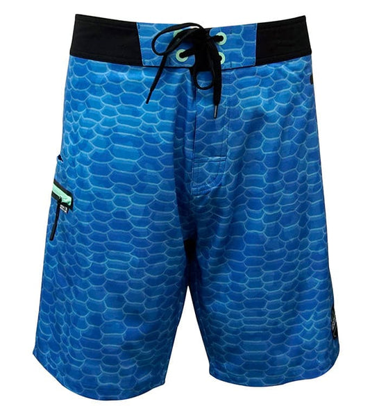Boardshort de pêche extensible pour homme à motif écailles de poisson