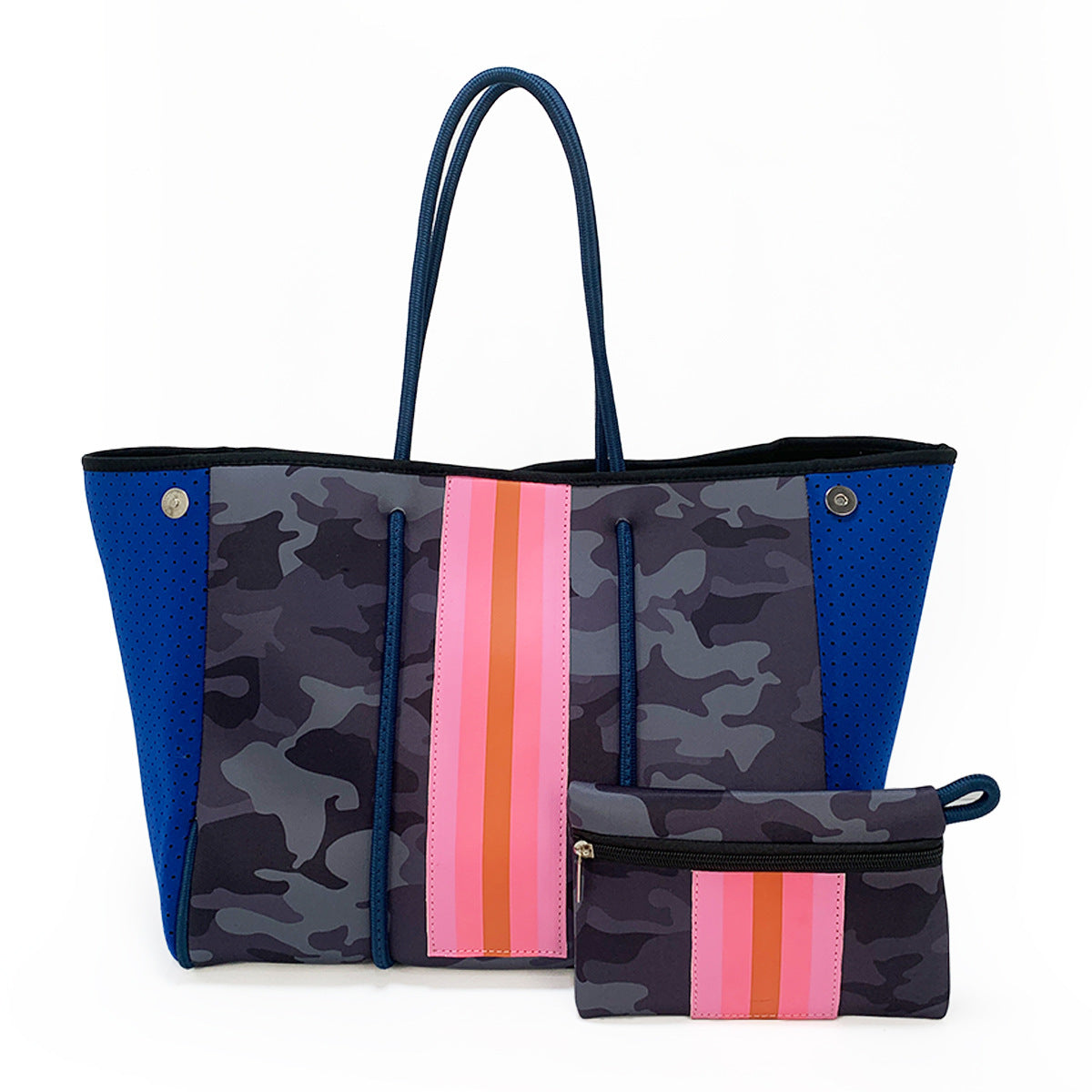 Sac de plage perforé en néoprène – Cabas deux-en-un mère-enfant, Grand sac de natation anti-sable