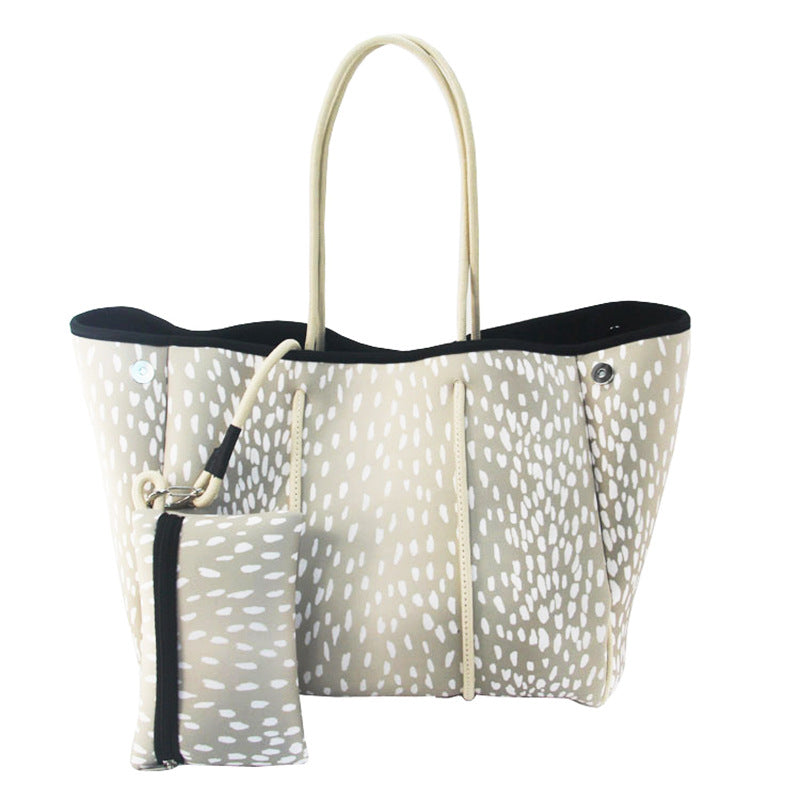 Sac de plage perforé en néoprène – Cabas deux-en-un mère-enfant, Grand sac de natation anti-sable