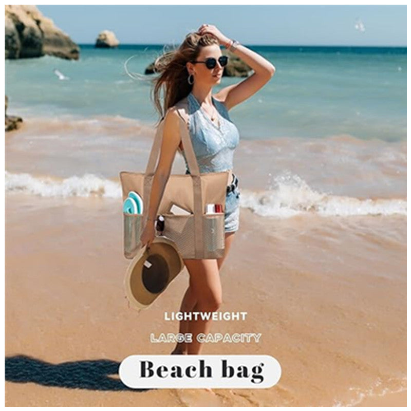 Sac de plage imperméable et anti-sable – Fourre-tout de voyage pour femme, Sac à main de piscine