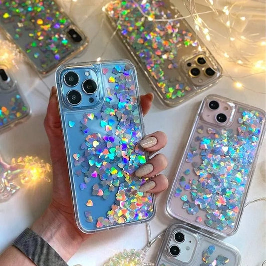 Heart Falling Rain iPhone Case