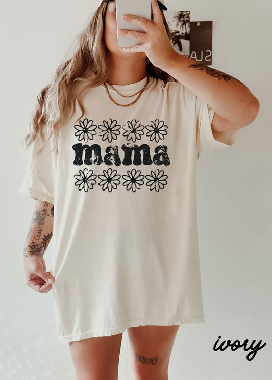 Mama Daisy Floral Tee *12 Colors (S-3X)