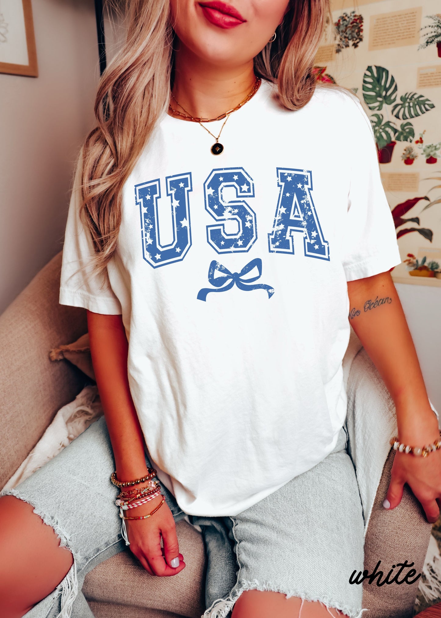 USA Star Coquette Tee *10 Colors (S-3X)