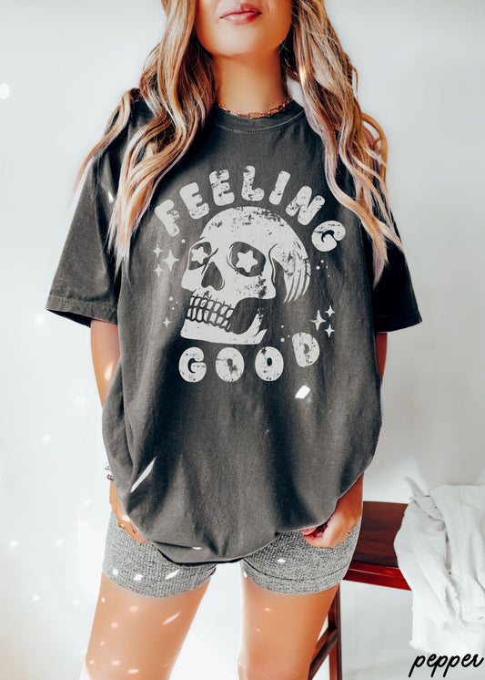 Feeling Good Skull Tee *8 Colors (S-3X)