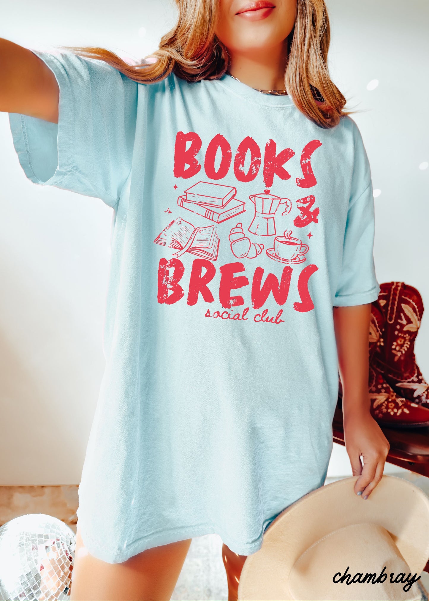 Books & Brews Tee *16 Colors (S-3X) COPY