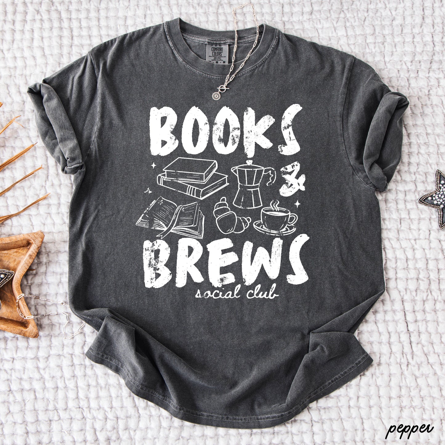 Books & Brews Tee *16 Colors (S-3X) COPY