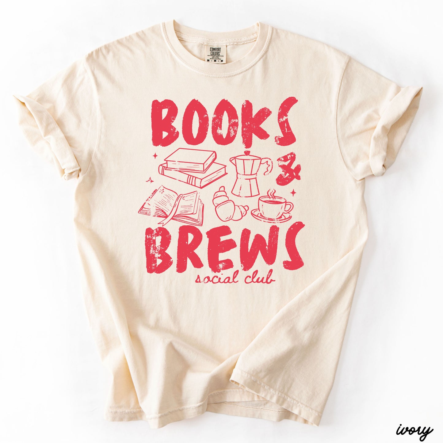 Books & Brews Tee *16 Colors (S-3X) COPY