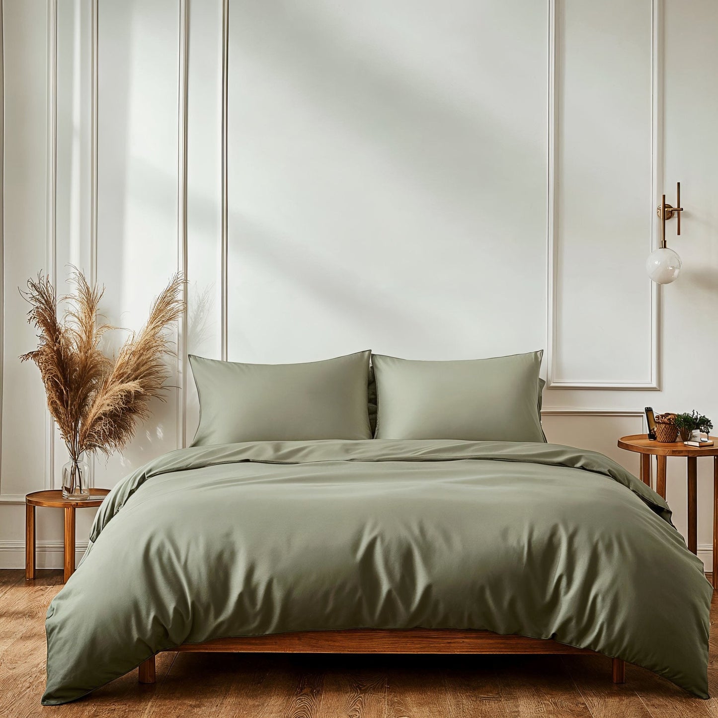 Parure de lit de luxe en satin de coton australien