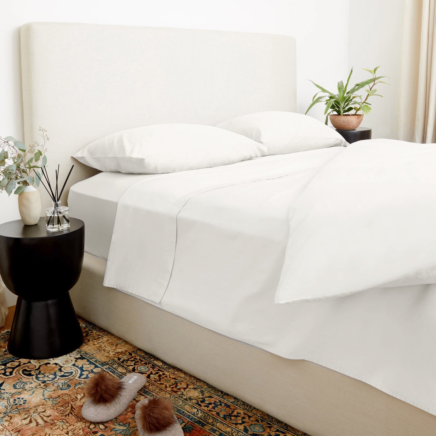 Parure de lit de luxe en satin de coton australien