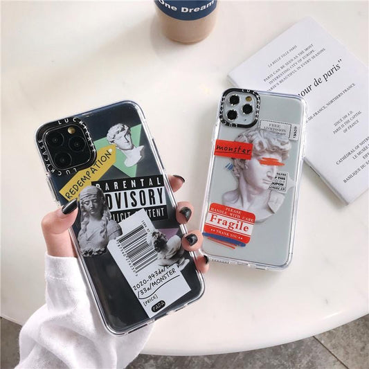 Luxury Art Letter Label iPhone Case
