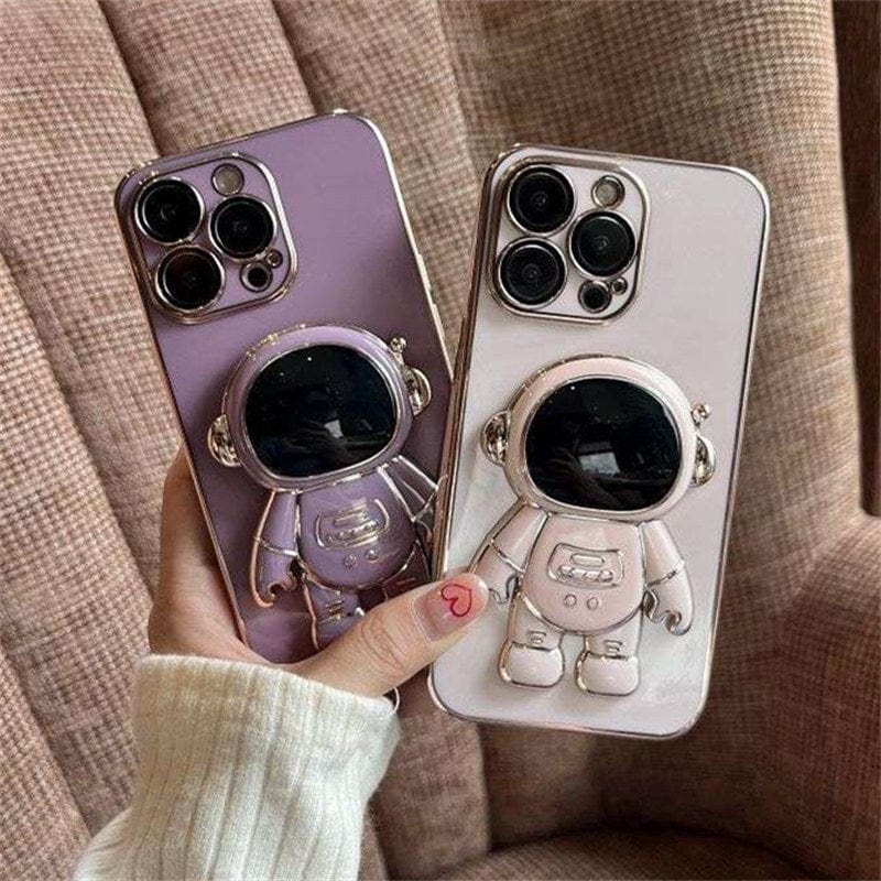 Electroplated Astronaut Folding iPhone Case